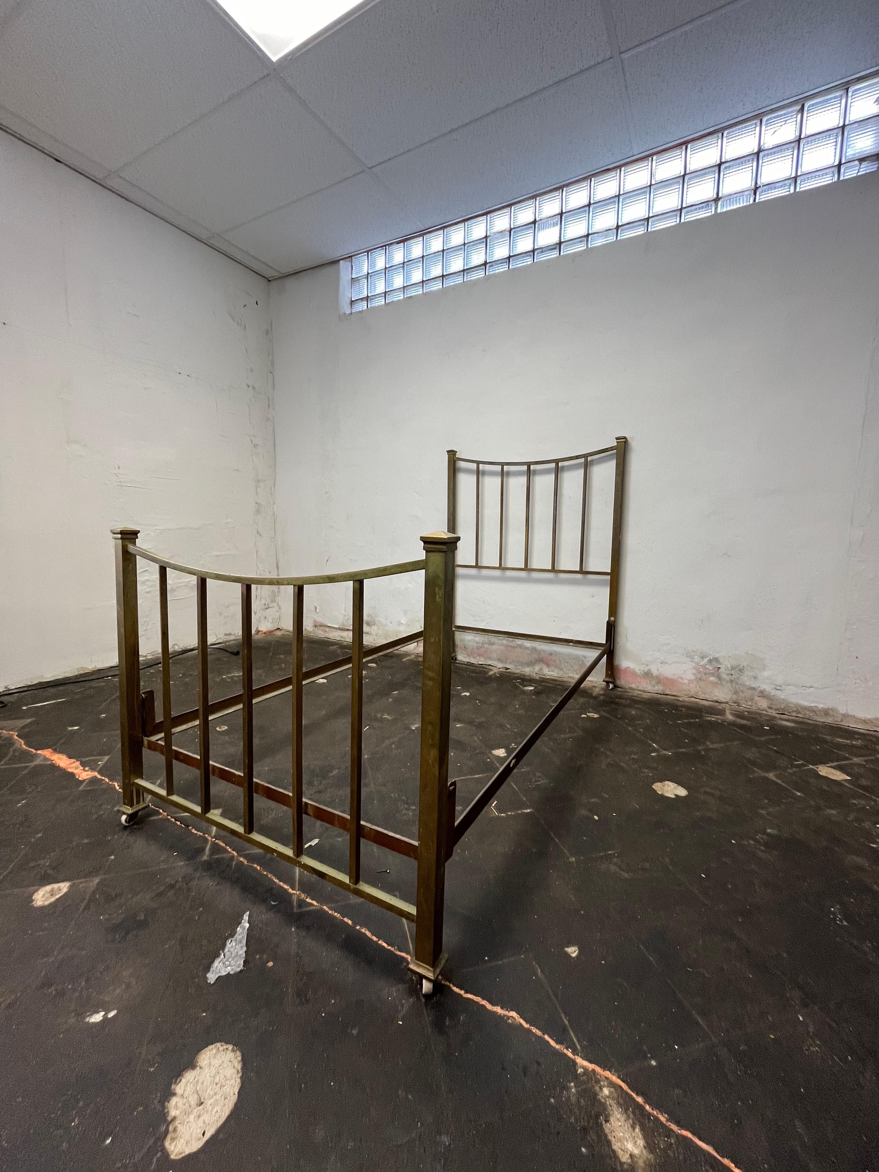 Vintage Art Deco Brass Bed Double 1