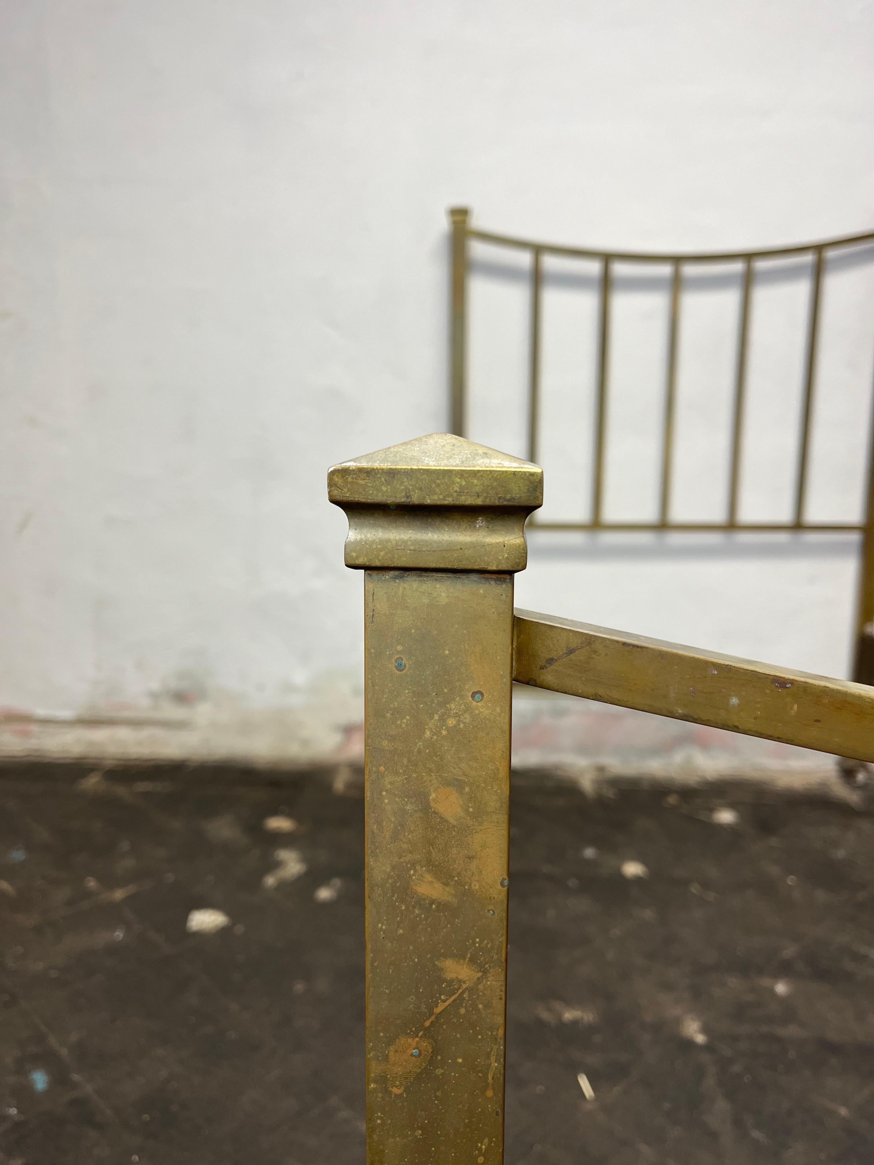 Vintage Art Deco Brass Bed Double 3