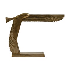 Vintage Art Deco Brass Bird Sculpture