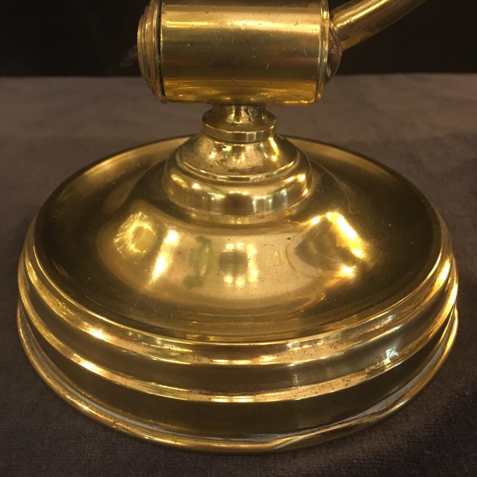 Vintage Art Decò Brass Desk Lamp, 1930s 5