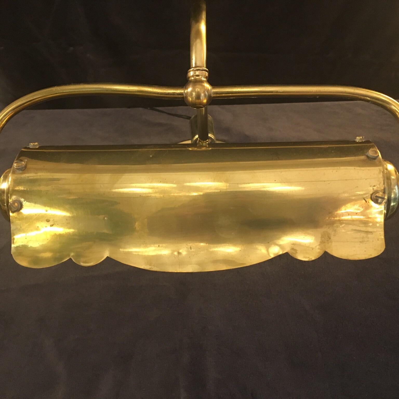 Vintage Art Decò Brass Desk Lamp, 1930s 1