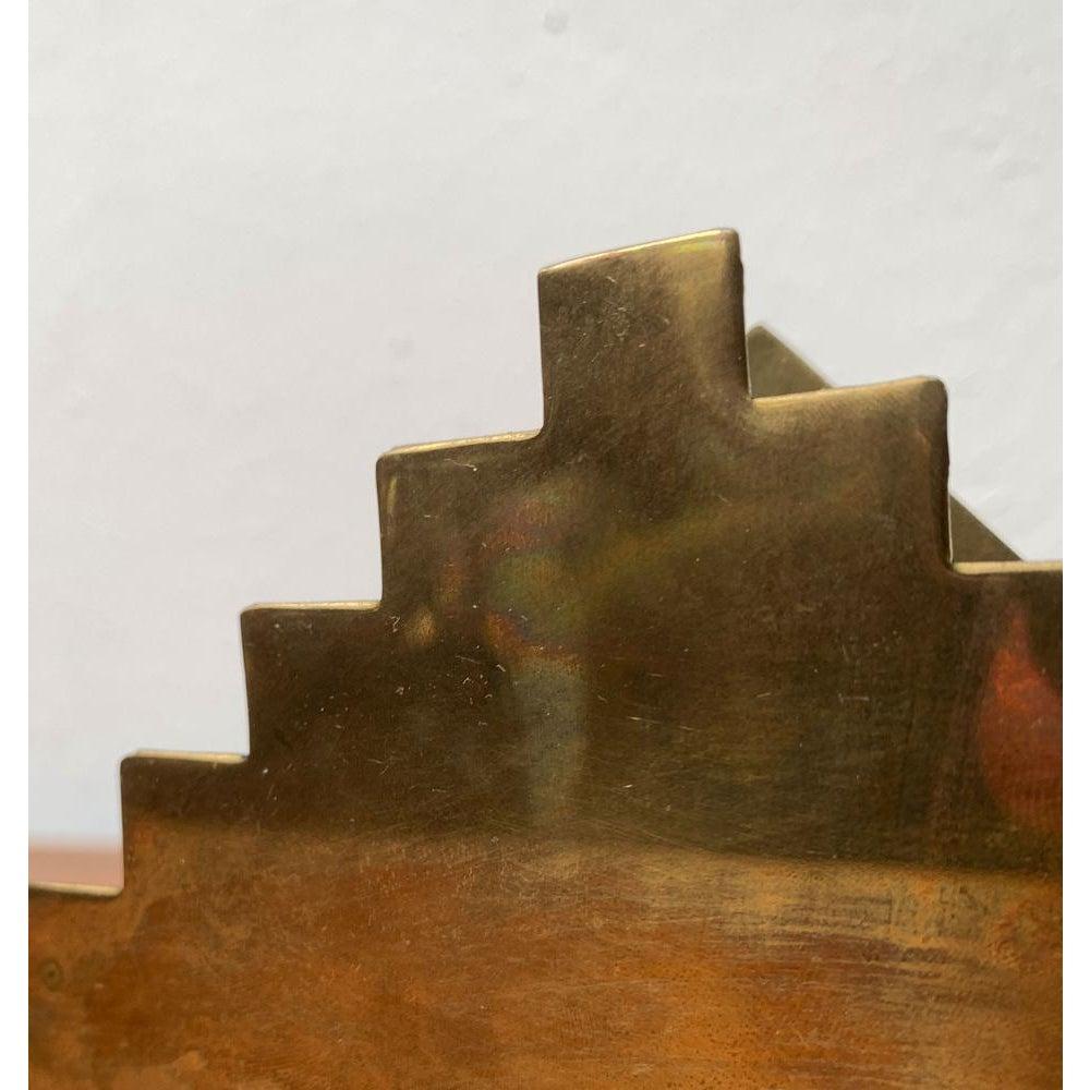 Vintage Art Deco Brass Napkin Holder For Sale 7