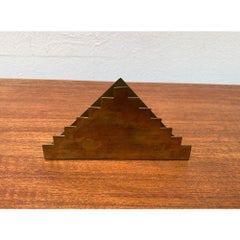 Vintage Art Deco Brass Napkin Holder