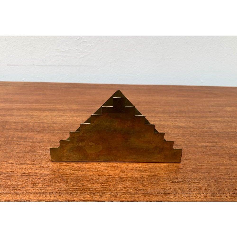 20th Century Vintage Art Deco Brass Napkin Holder For Sale