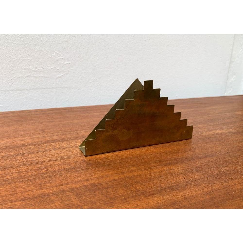 Vintage Art Deco Brass Napkin Holder For Sale 1