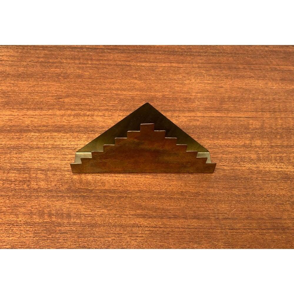 Vintage Art Deco Brass Napkin Holder For Sale 4