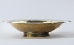 Vintage Art Deco Brass Plate, Germany, Bauhaus, 1920s