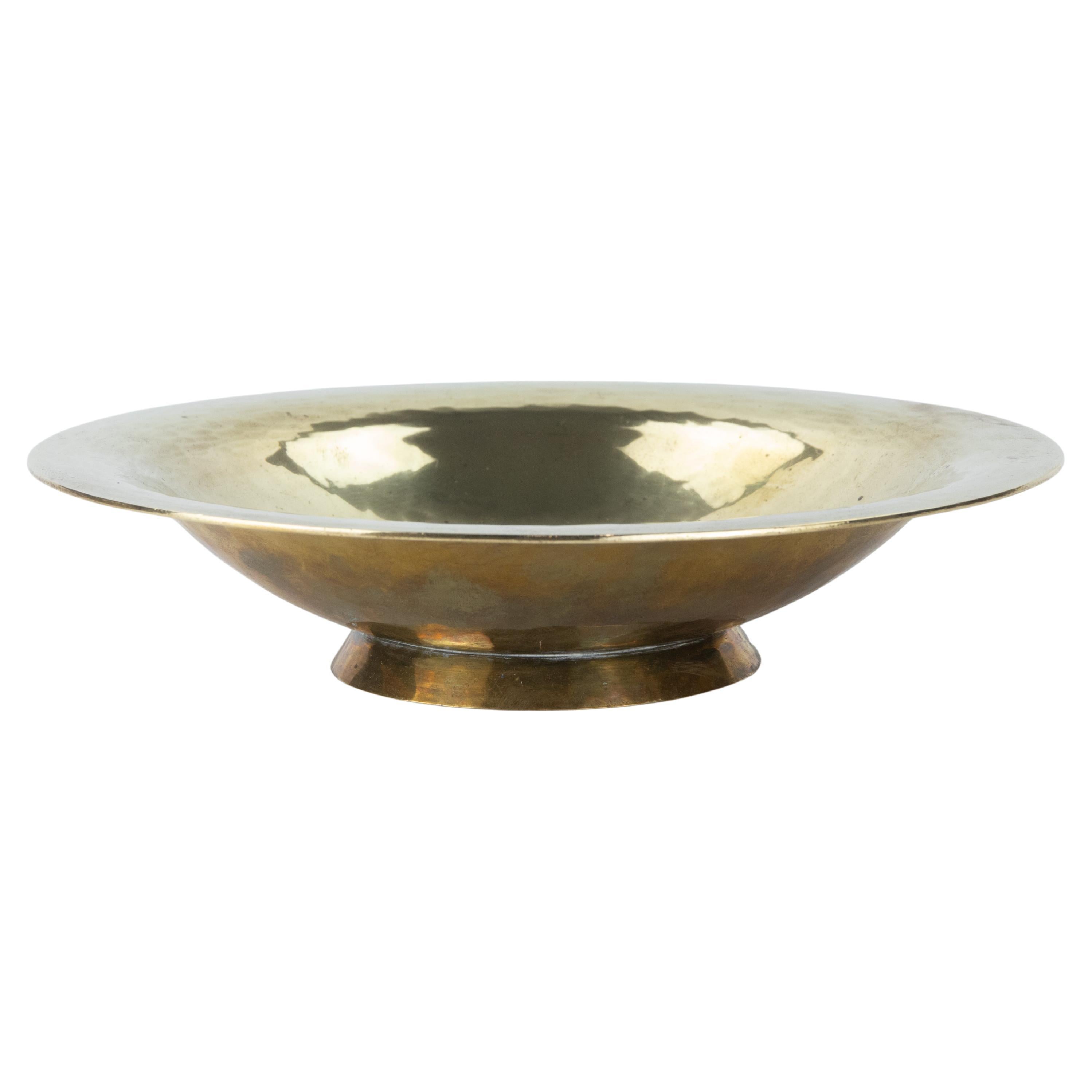 Piatto d'ottone Art Deco d'epoca, Germania, Bauhaus, anni '20 in vendita
