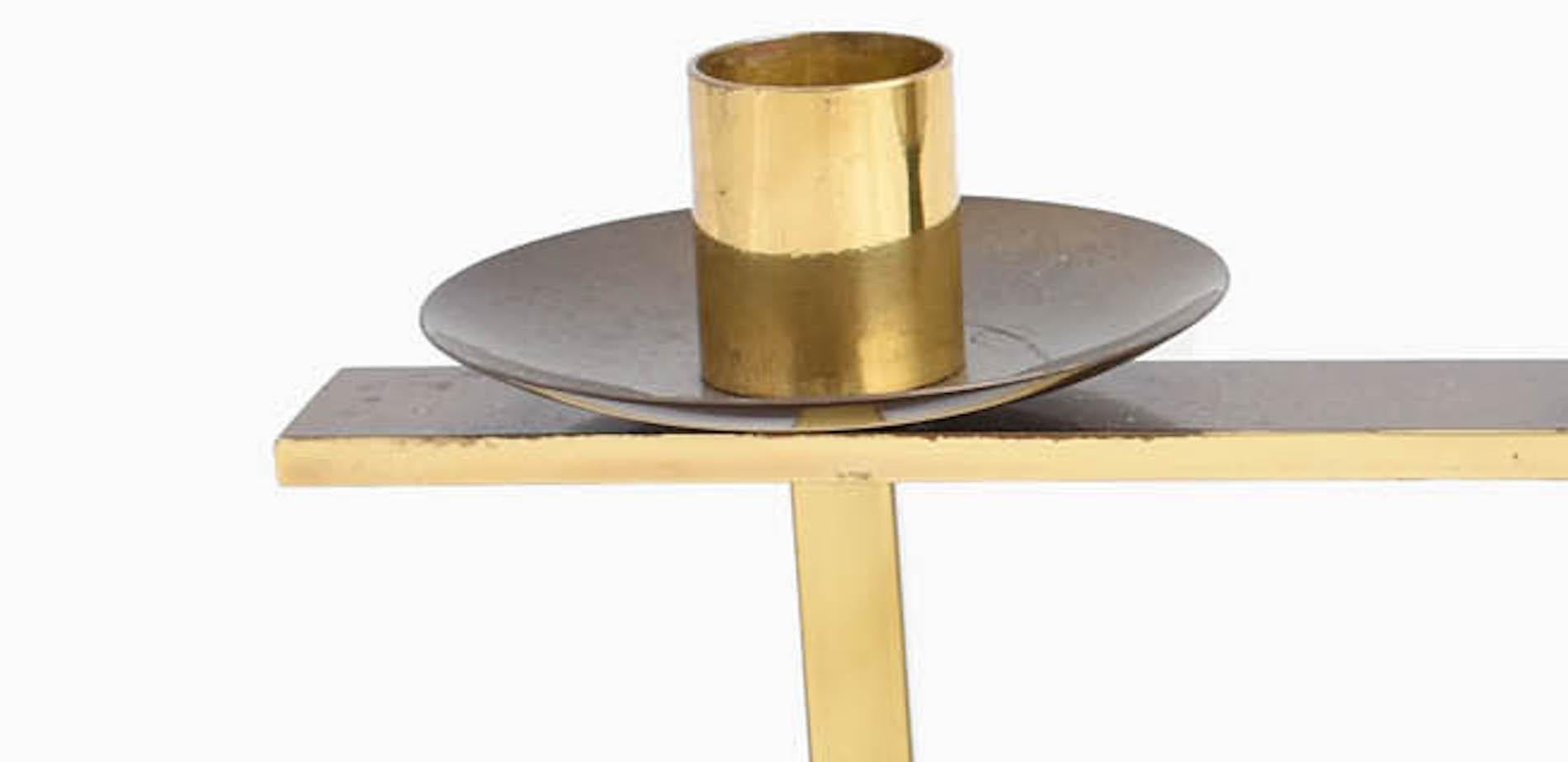 Mid-20th Century Vintage Art Deco Brass Table Lamp / Candelabra, Germany, 1930