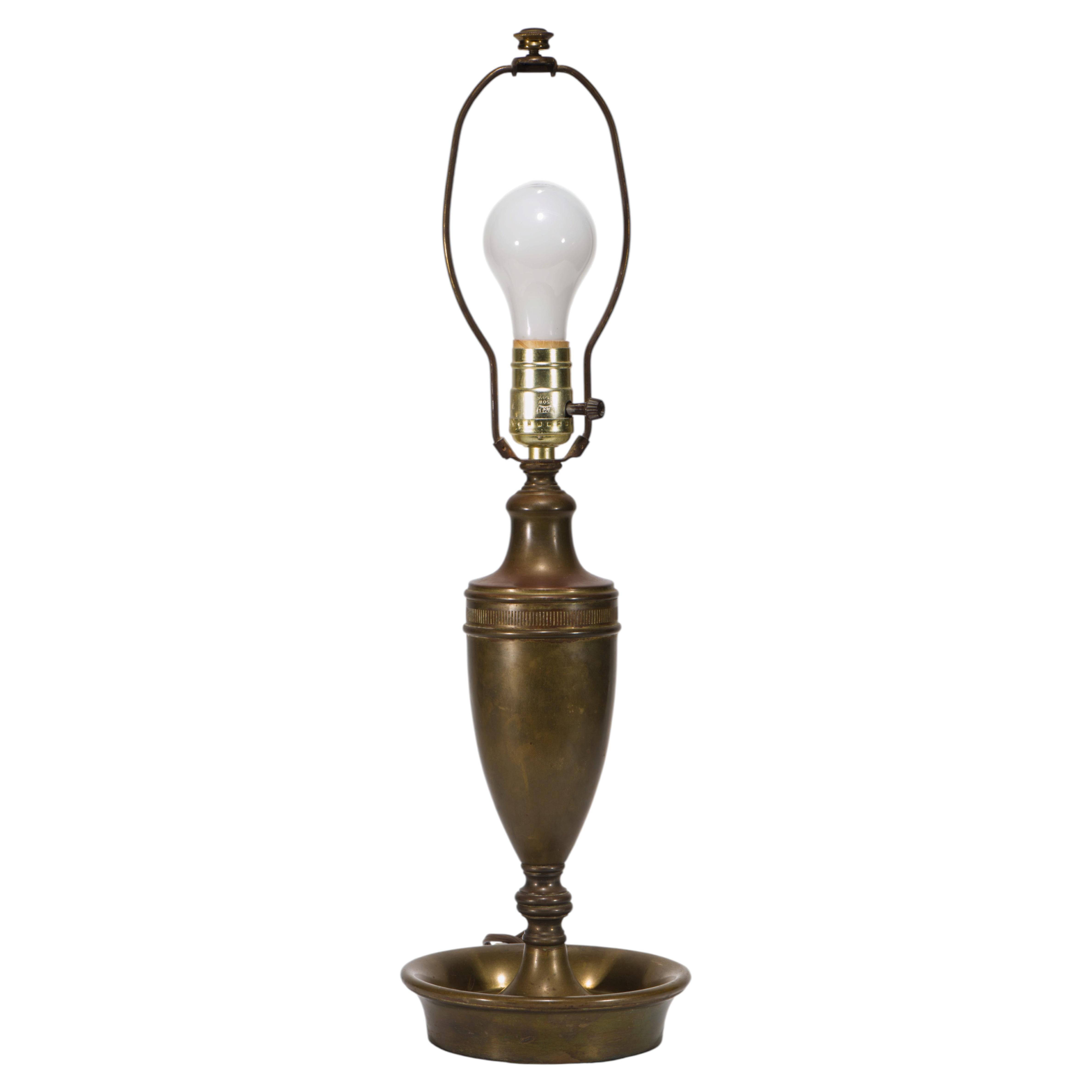 Vintage Art Deco Bronze Baluster Trophy Urn Table Lamp, 1940s-1950s