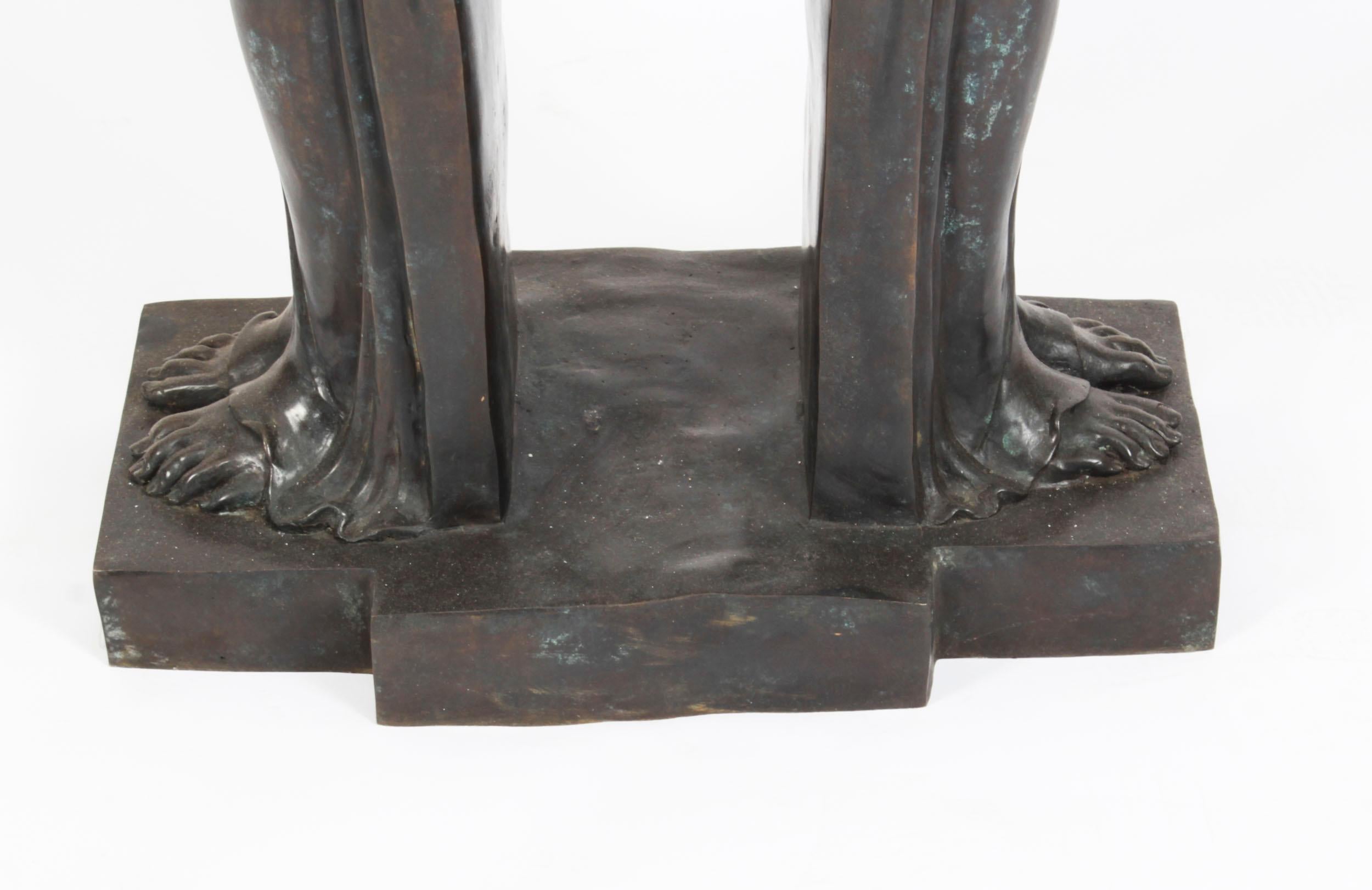 Vintage of Vintage Bronzo Biba Ladies Jardiniere The Water Carriers XX secolo in vendita 10