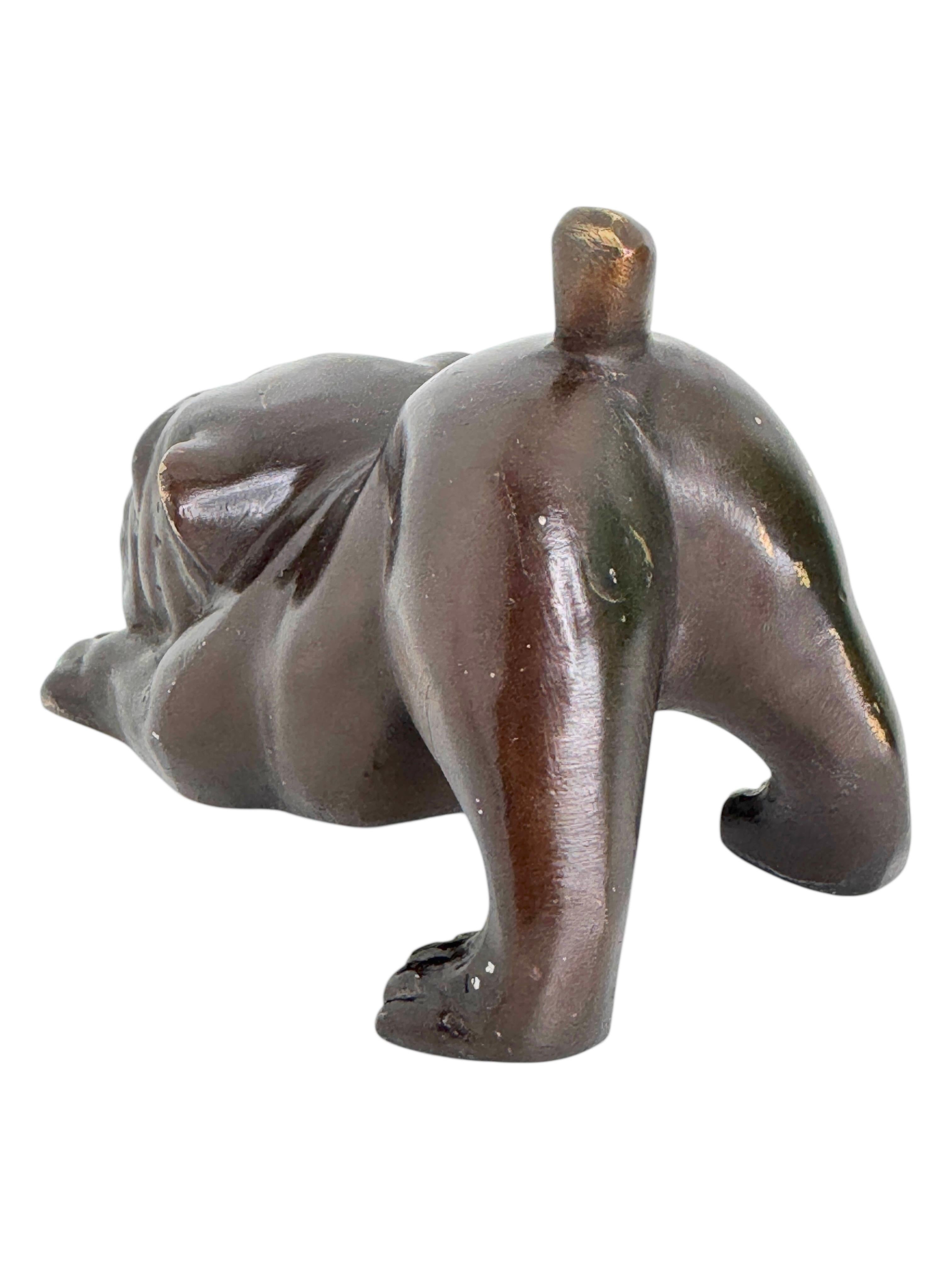 Art Nouveau Vintage Art Deco Bronze Bulldog Figurine Frenchie Statue Paperweight, Germania in vendita