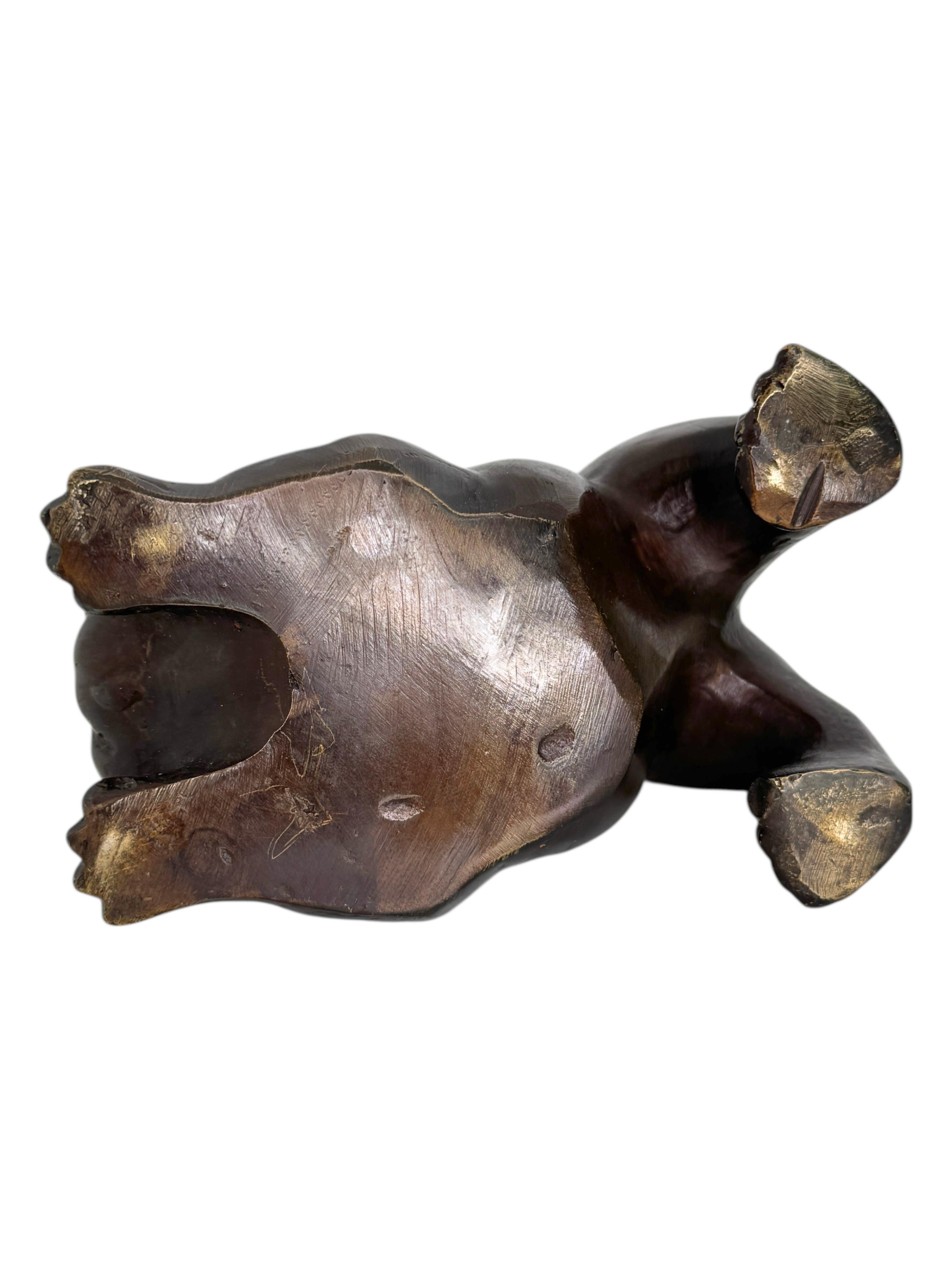 Metà XX secolo Vintage Art Deco Bronze Bulldog Figurine Frenchie Statue Paperweight, Germania in vendita