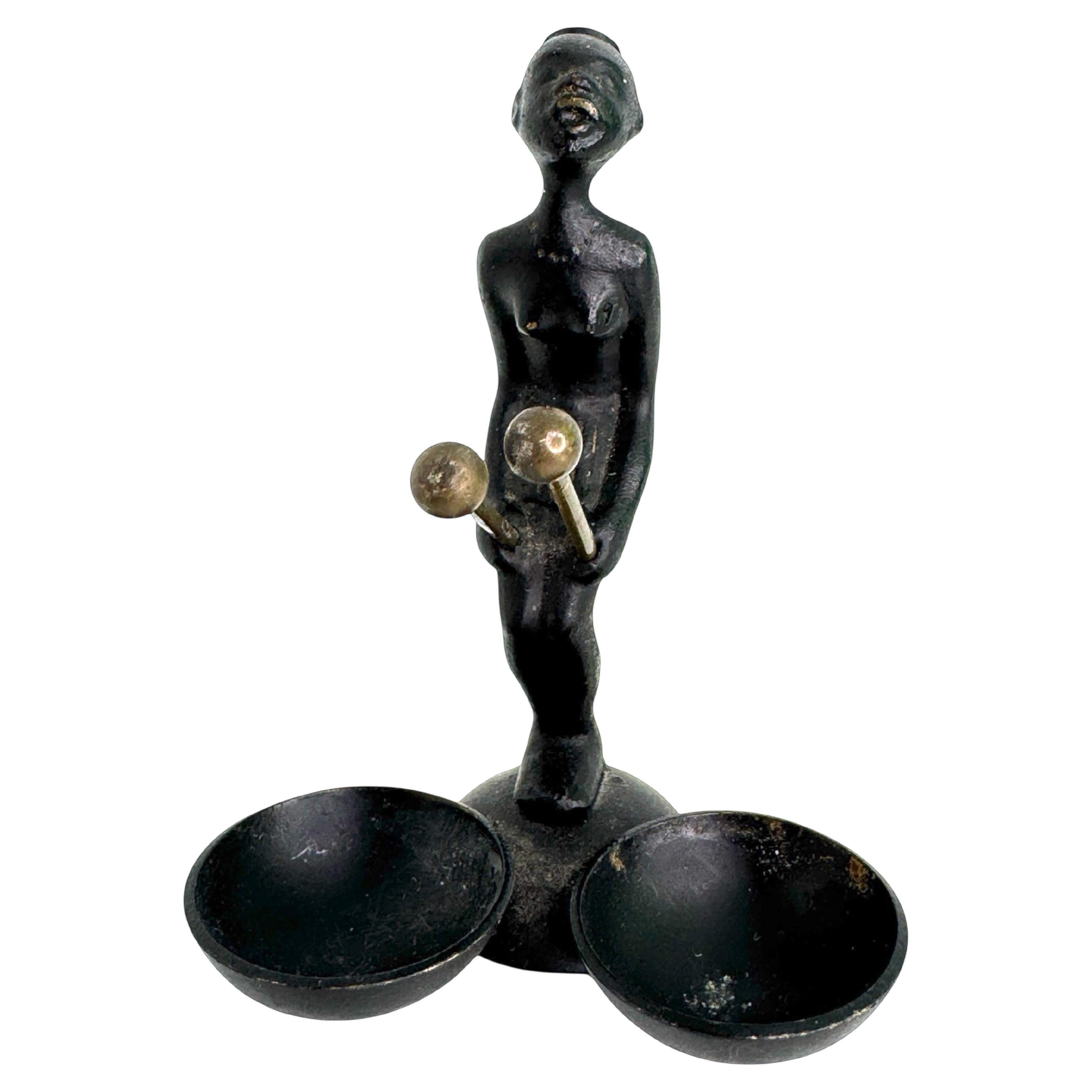 Figurine vintage en bronze Art of Vintage, Franz Hagenauer African Woman Austria, 1950s