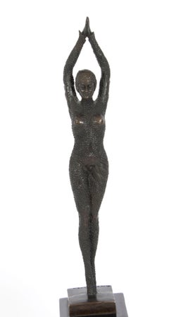 Vintage Art Deco Bronze Oriental Dancer After Chiparus 20th C