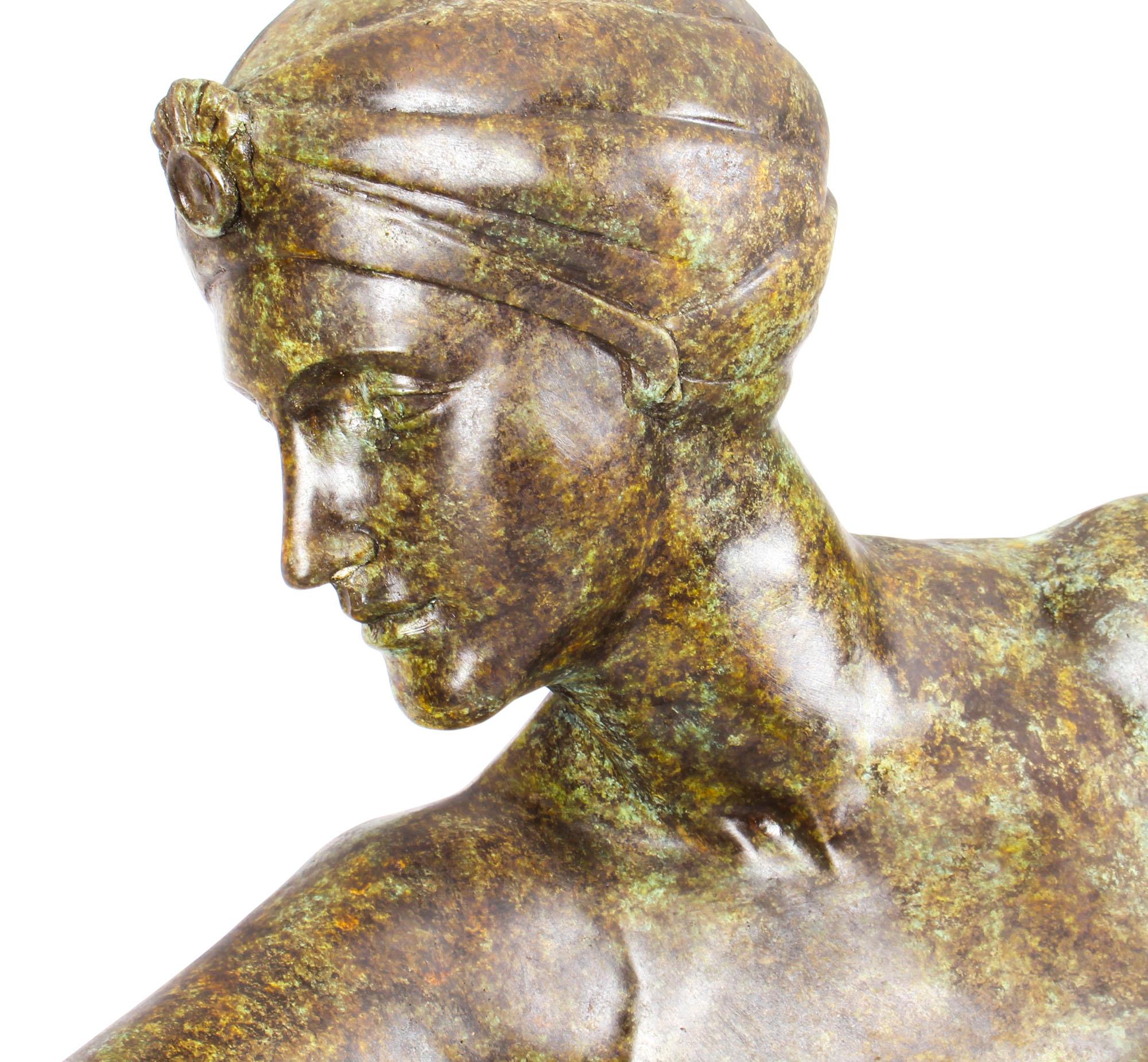 art deco bronze statues