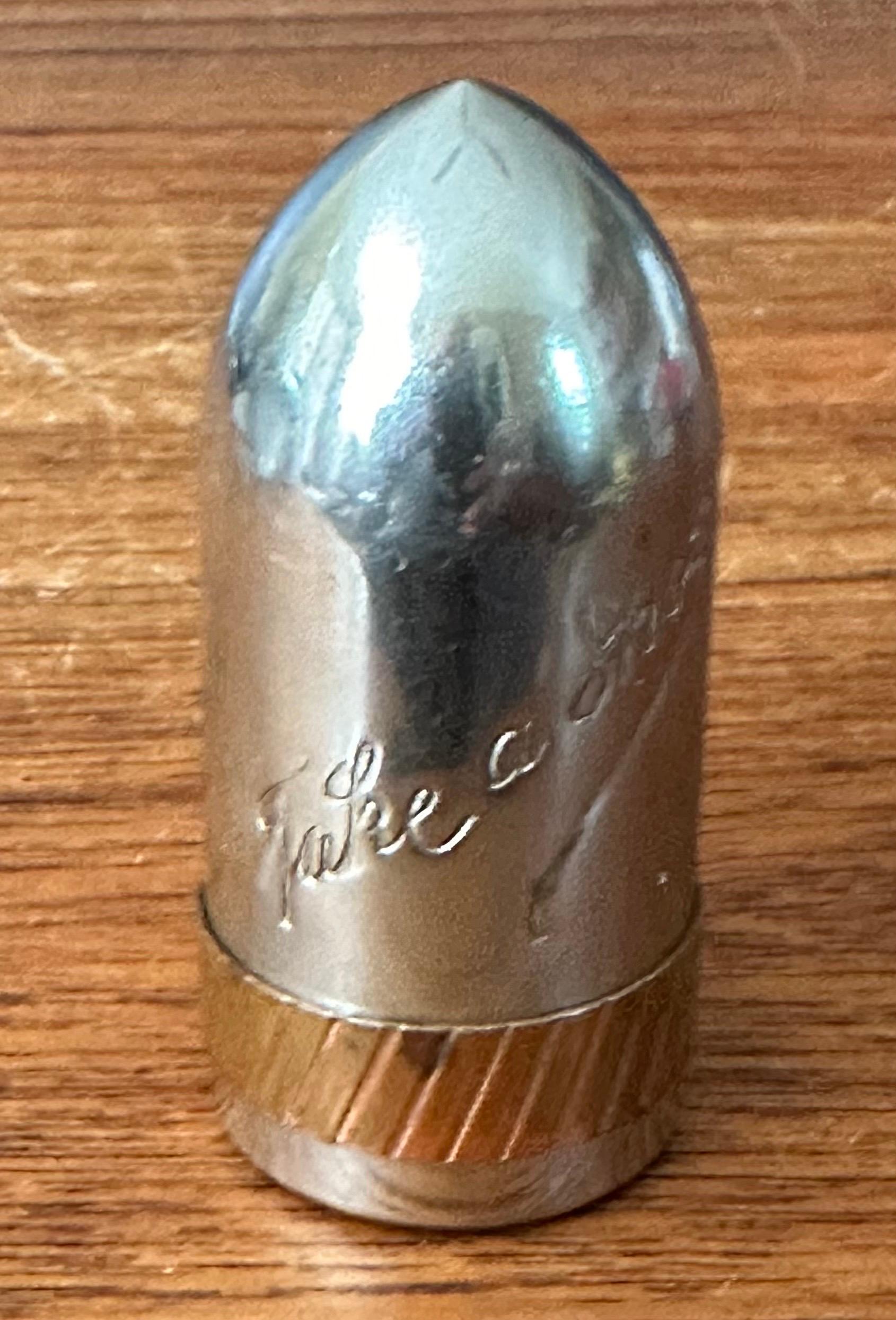 Vintage Art Deco Bullet „Take a Shot“ Nesting Shot-Gläser, Vintage im Angebot 2