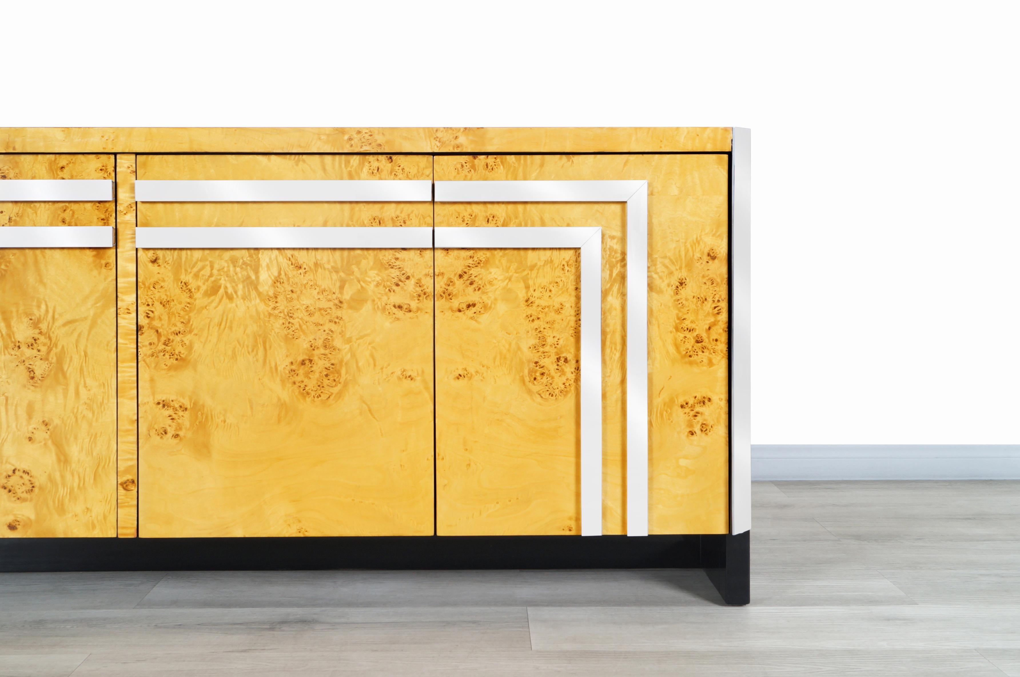 Burl Wood Credenza by Leon Rosen by Pace 3