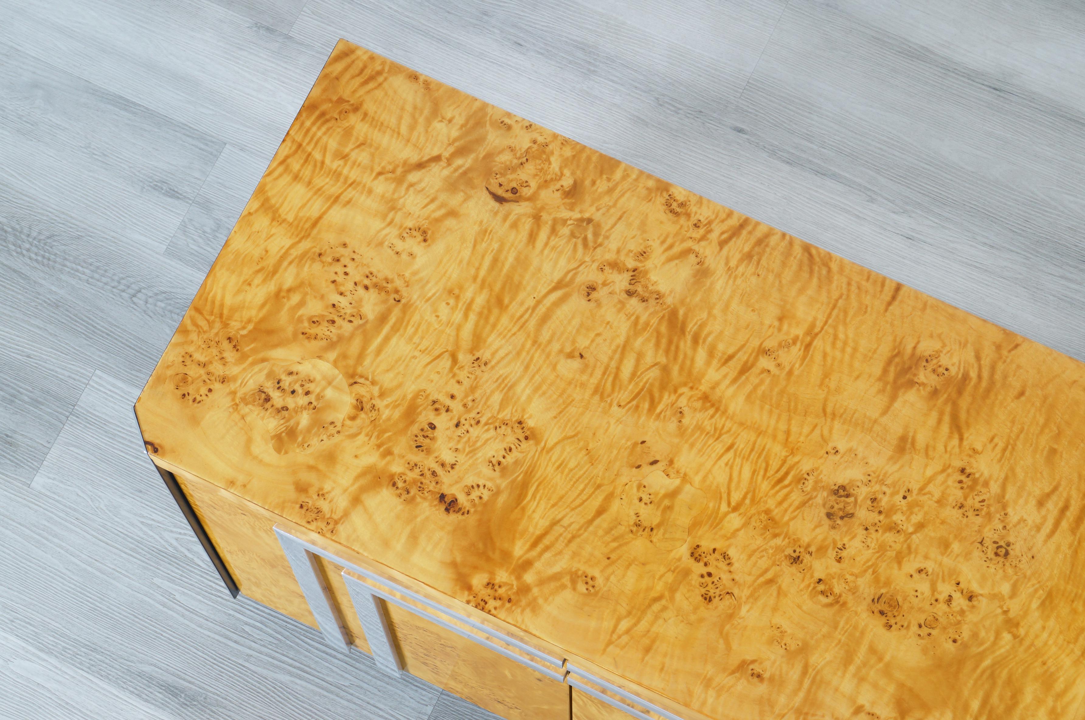 Burl Wood Credenza by Leon Rosen by Pace 6
