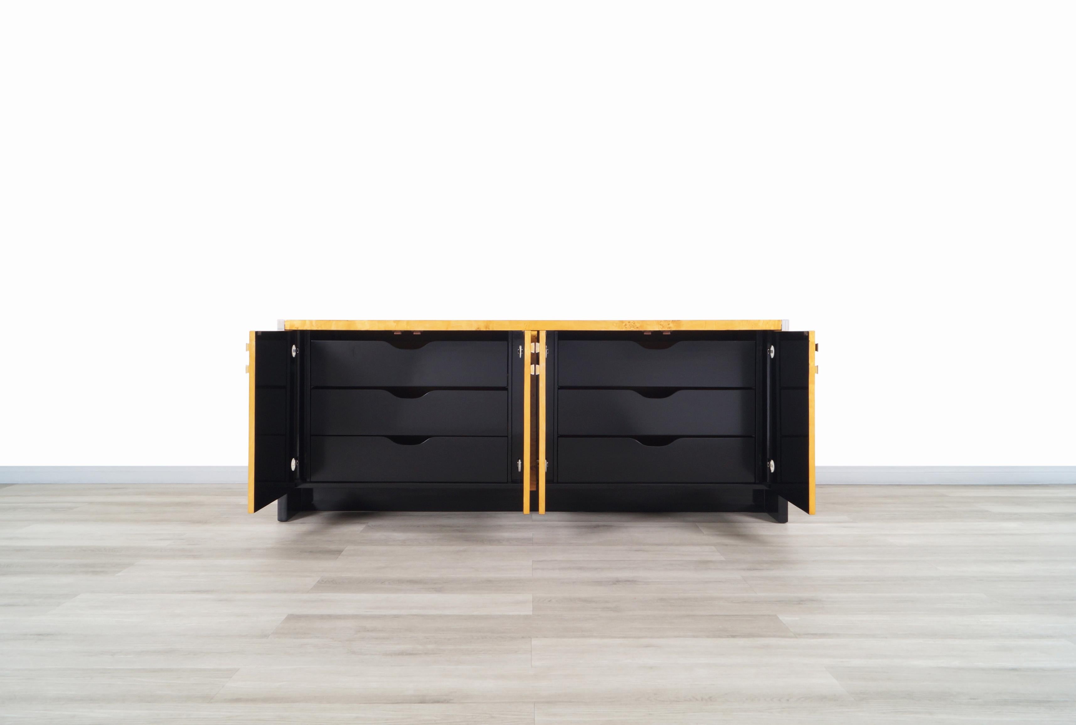 Burl Wood Credenza by Leon Rosen by Pace 1