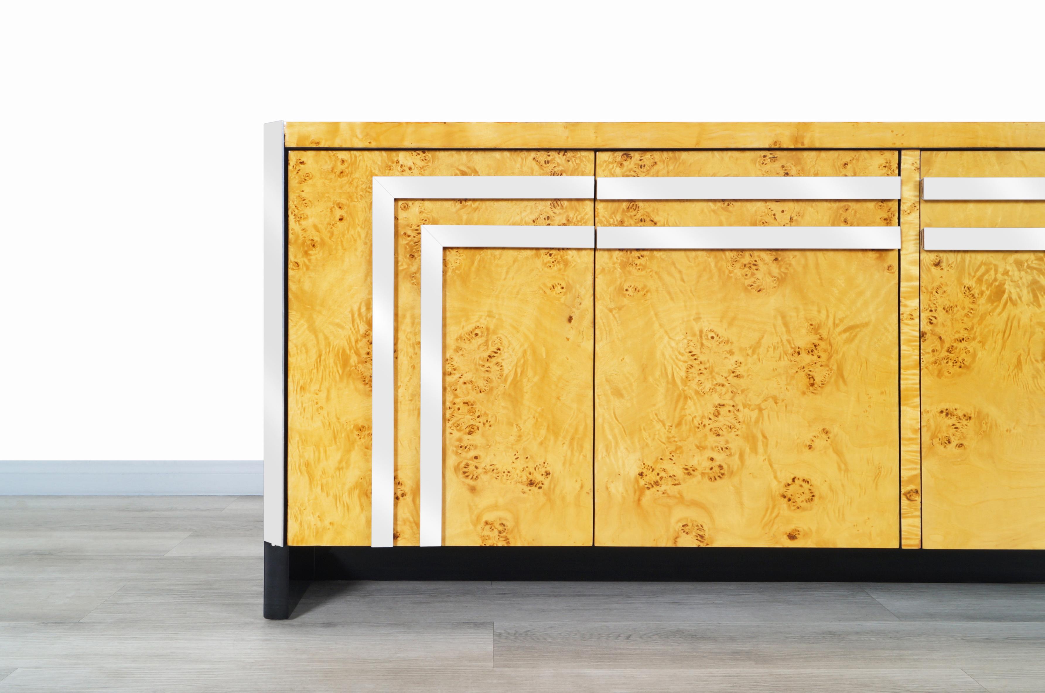 Burl Wood Credenza by Leon Rosen by Pace 2