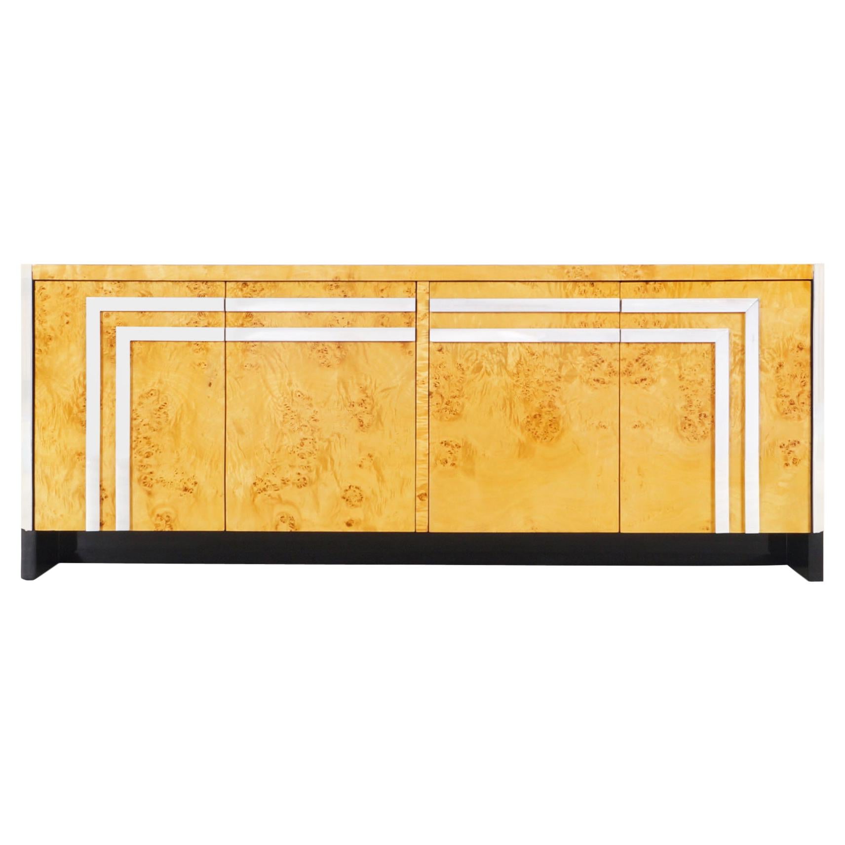 Burl Wood Credenza by Leon Rosen by Pace