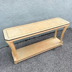 Vintage Art Deco Burlwood Console Table