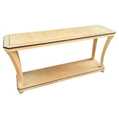 Vintage Art Deco Burlwood Console Table