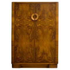 Compact Compactum-Kleiderschrank aus Wurzelnussholz im Art déco-Stil, 1930er Jahre