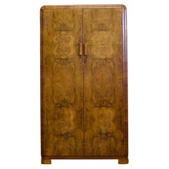 Compact Compactum-Kleiderschrank aus Wurzelnussholz im Art déco-Stil, 1930er Jahre