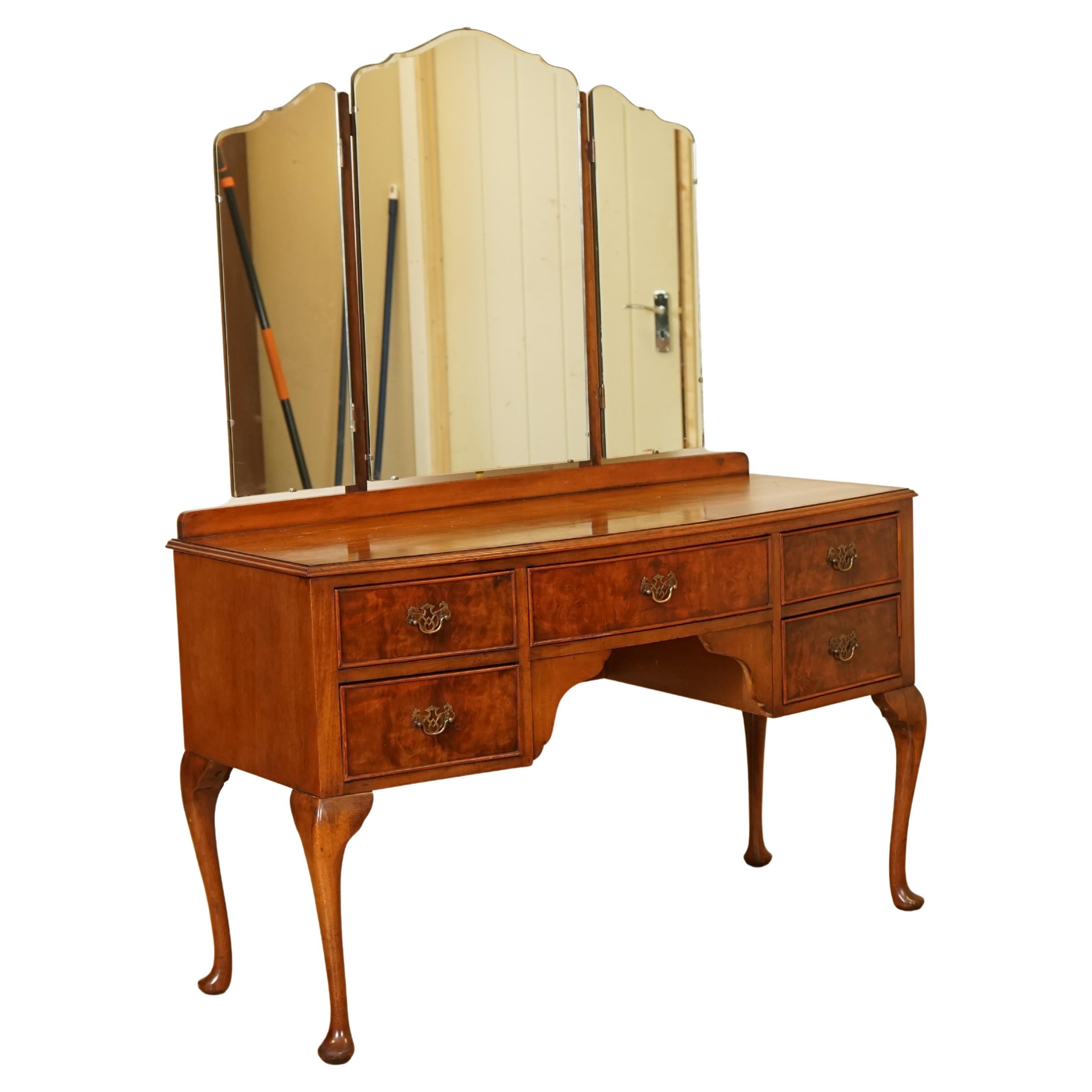 A Burled Walnut Queen Anne Dressing Table at 1stDibs