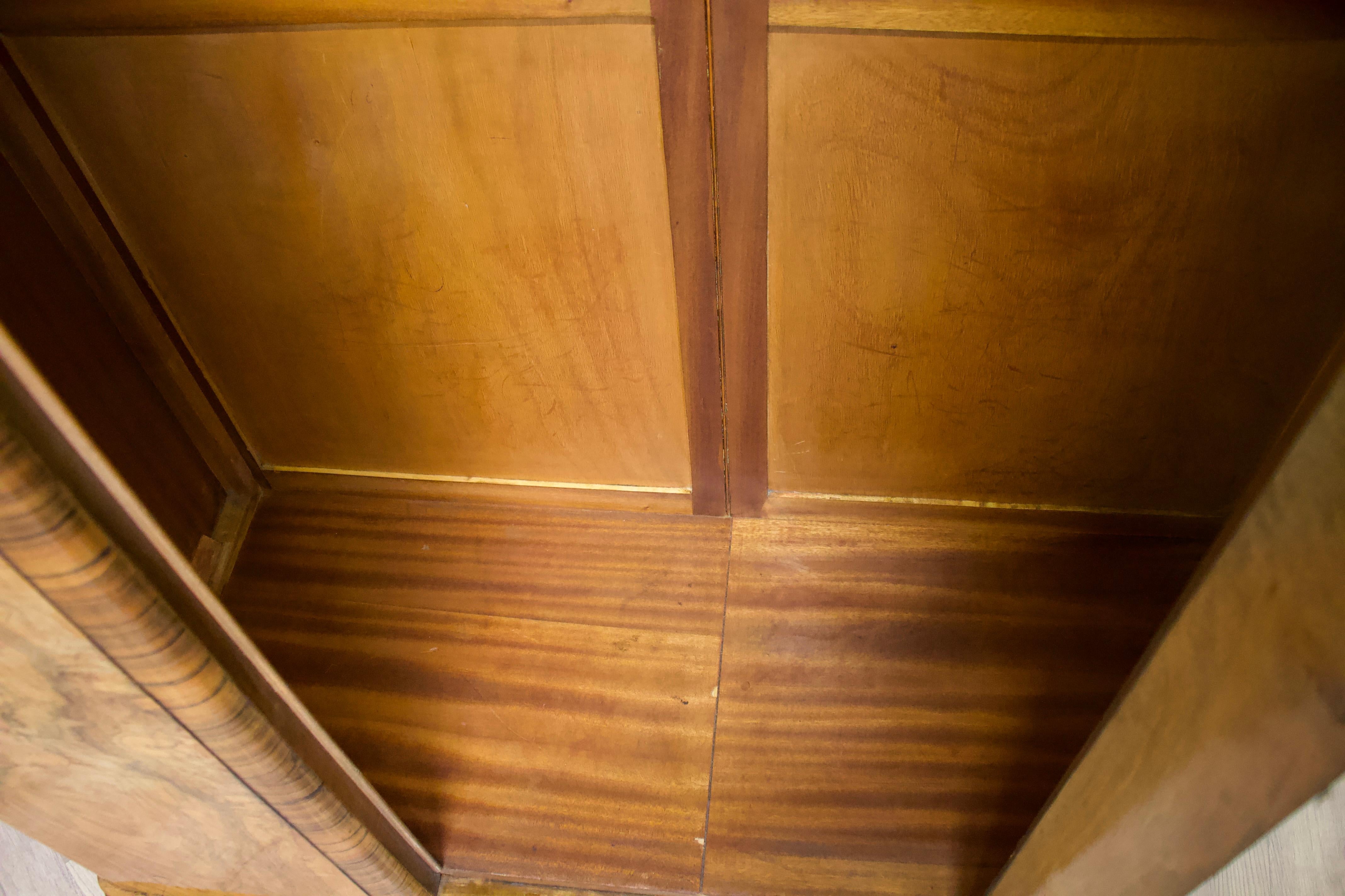 Vintage Art Deco Burr Walnut Wardrobe, 1930s 3