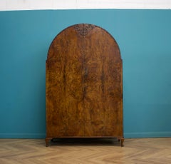 Vintage Art Deco Burr Walnut Wardrobe, 1930s