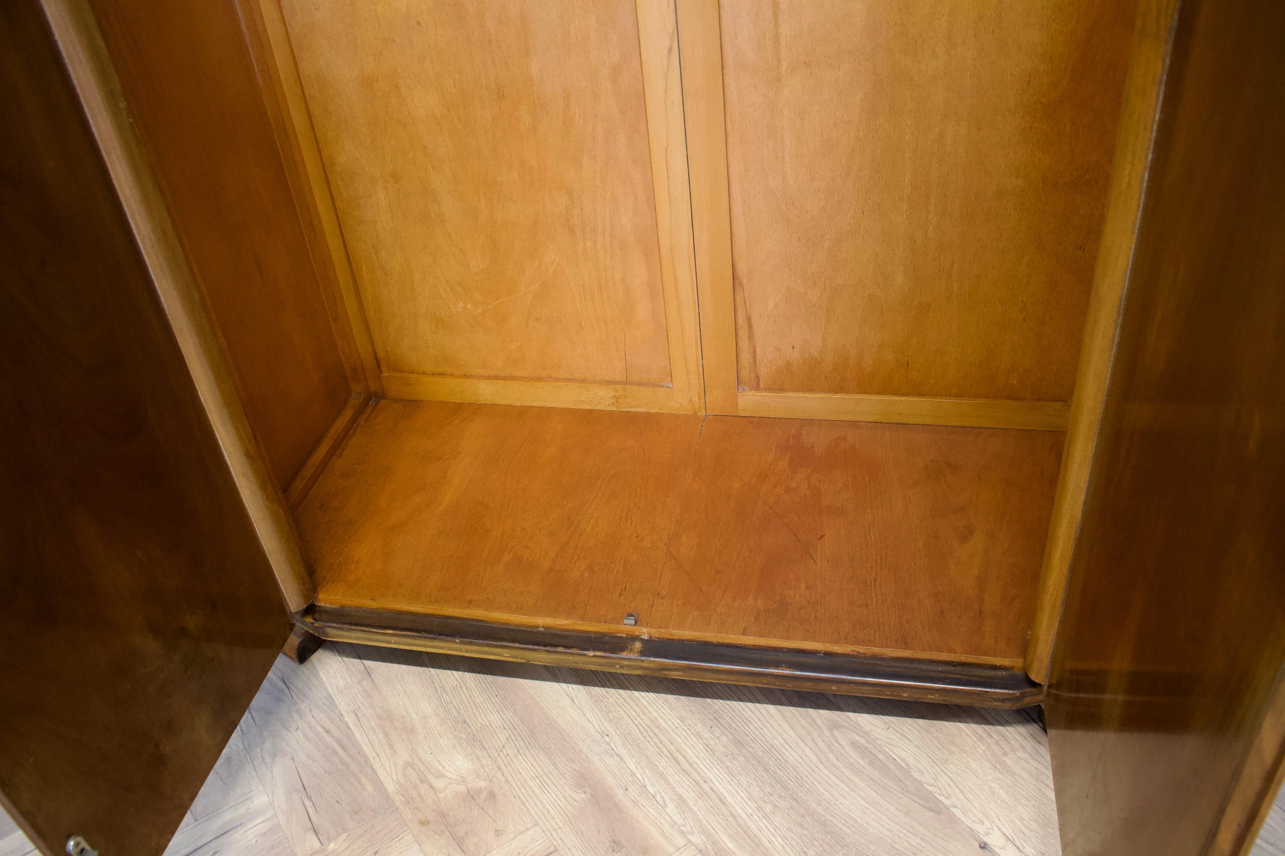 Vintage Art Deco Burr Walnut Wardrobe, 1930s 1
