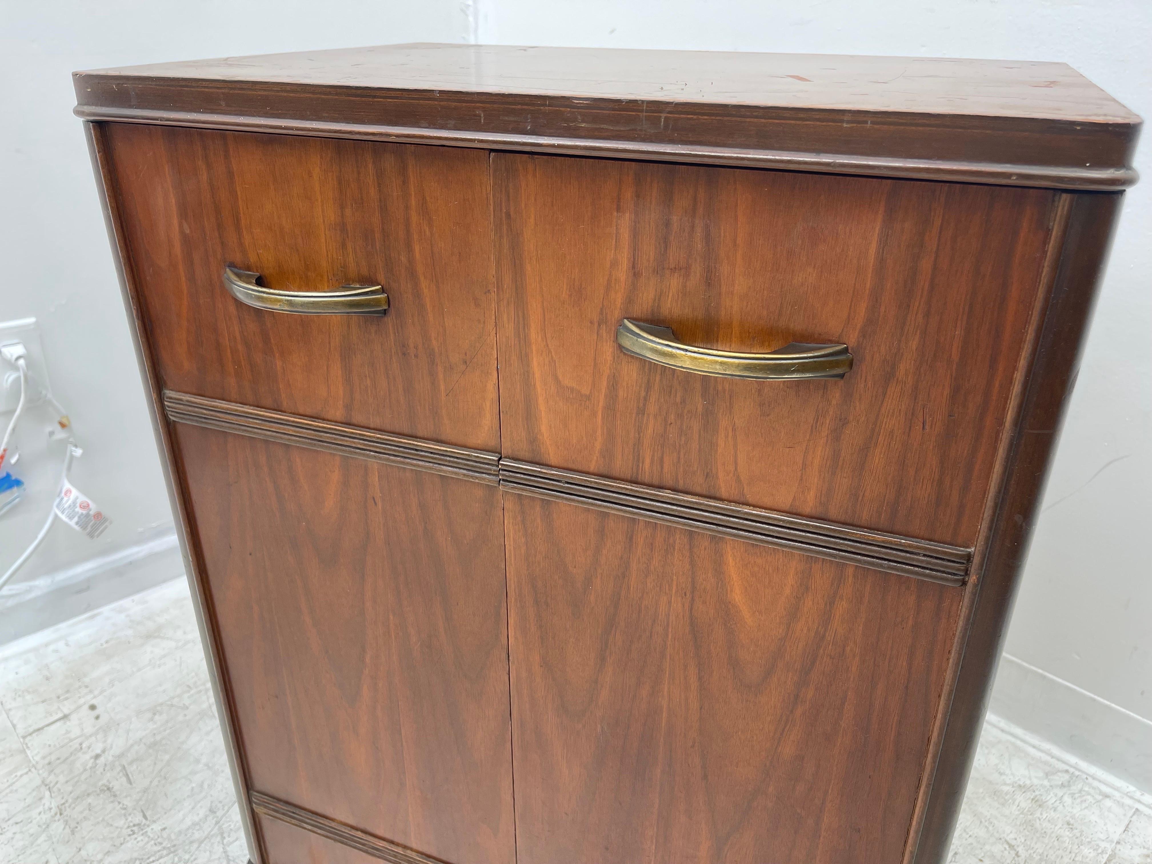 Mid-Century Modern Vintage Art Deco Cabinet Storage For Sale