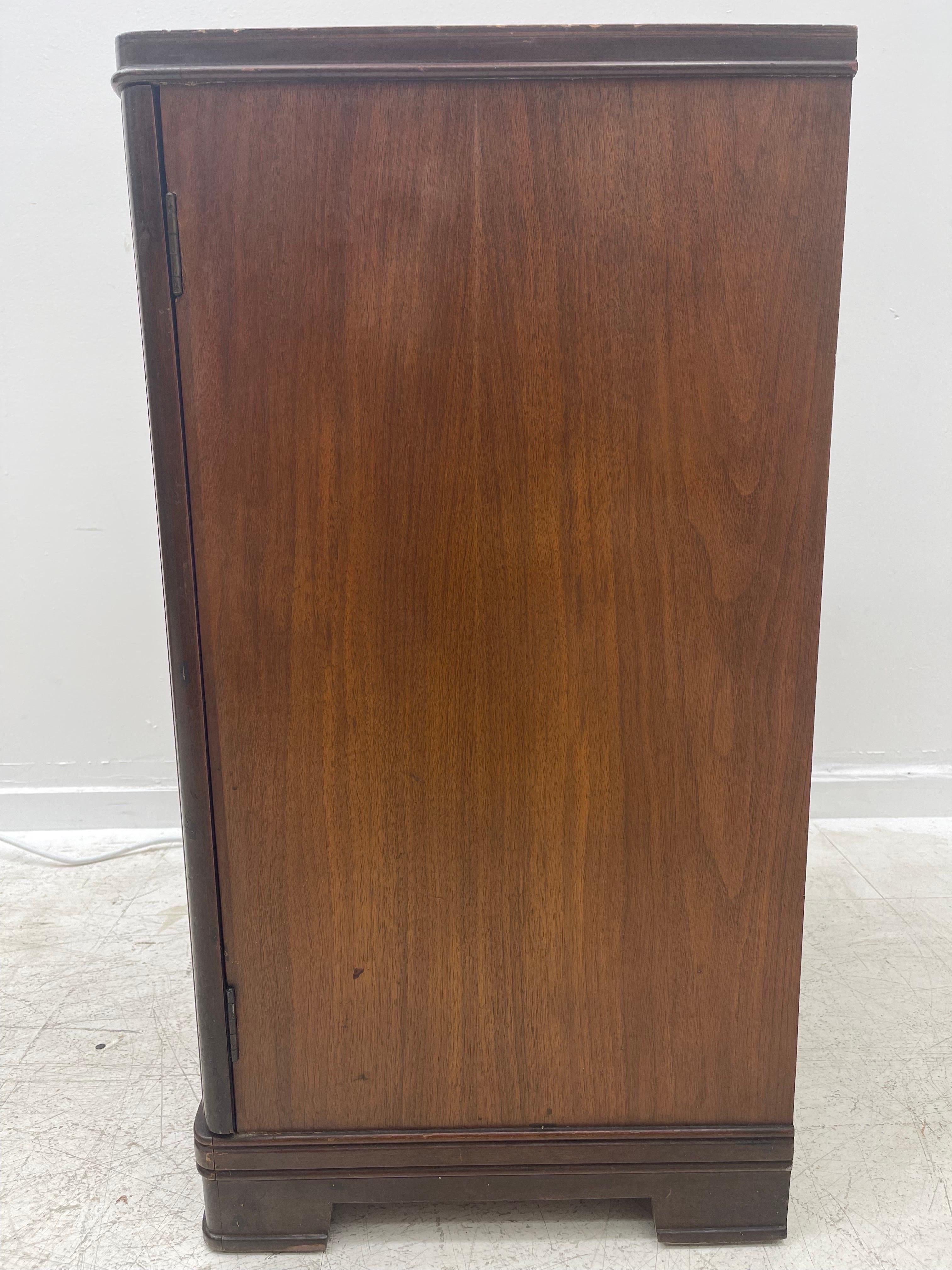 Wood Vintage Art Deco Cabinet Storage For Sale