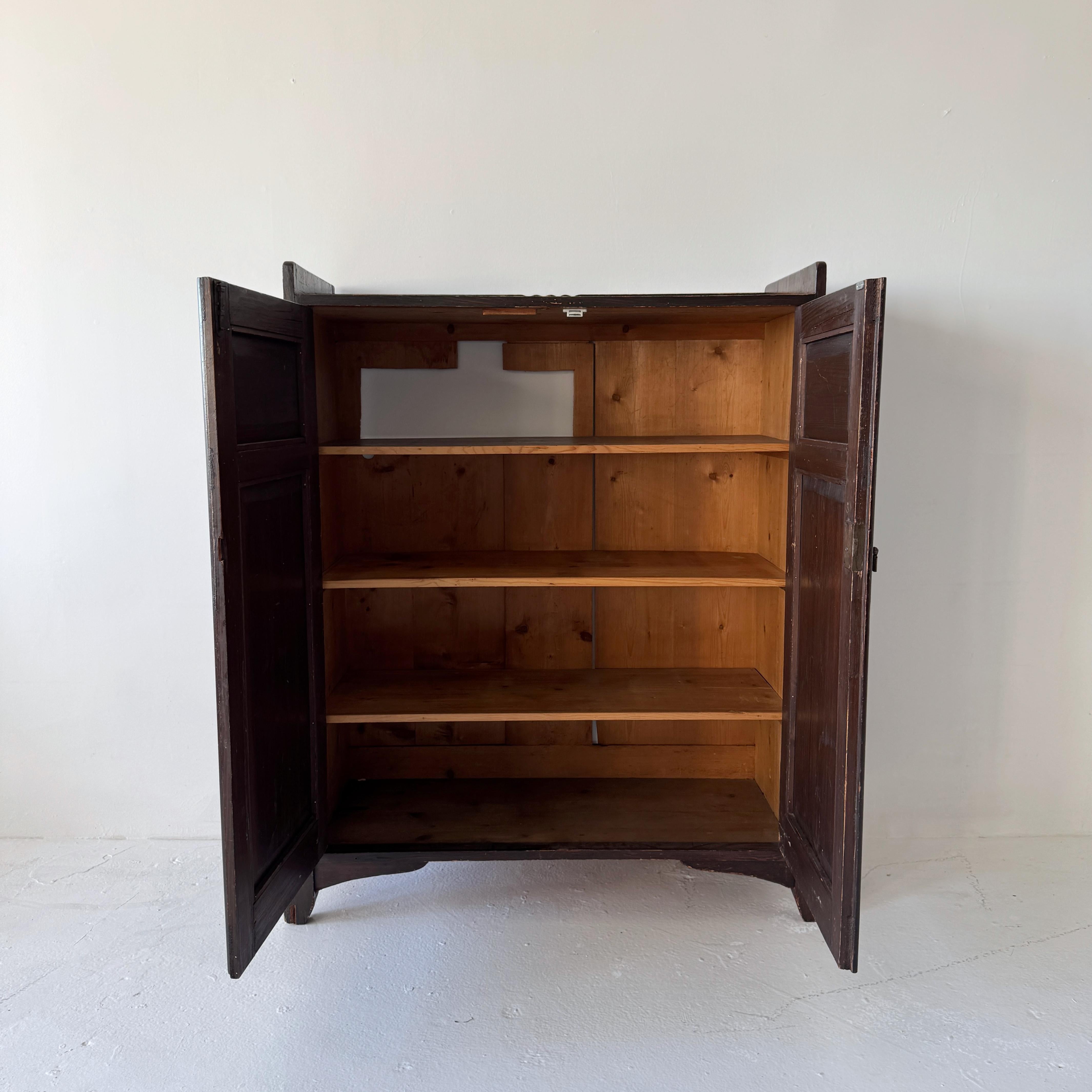 Vintage Art Deco Cabinet with Art Nouveau Inlays In Good Condition For Sale In Los Angeles, CA