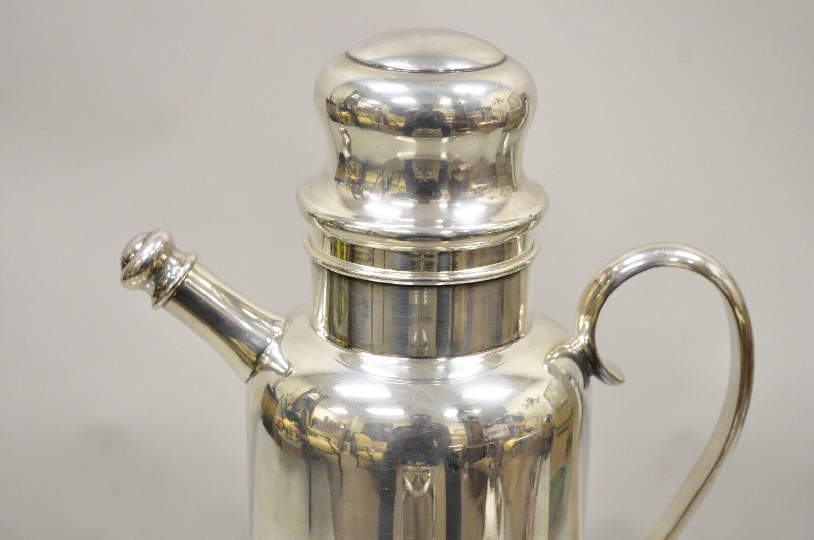 20th Century Vintage Art Deco Cambridge Silver Plated Cocktail Martini Shaker