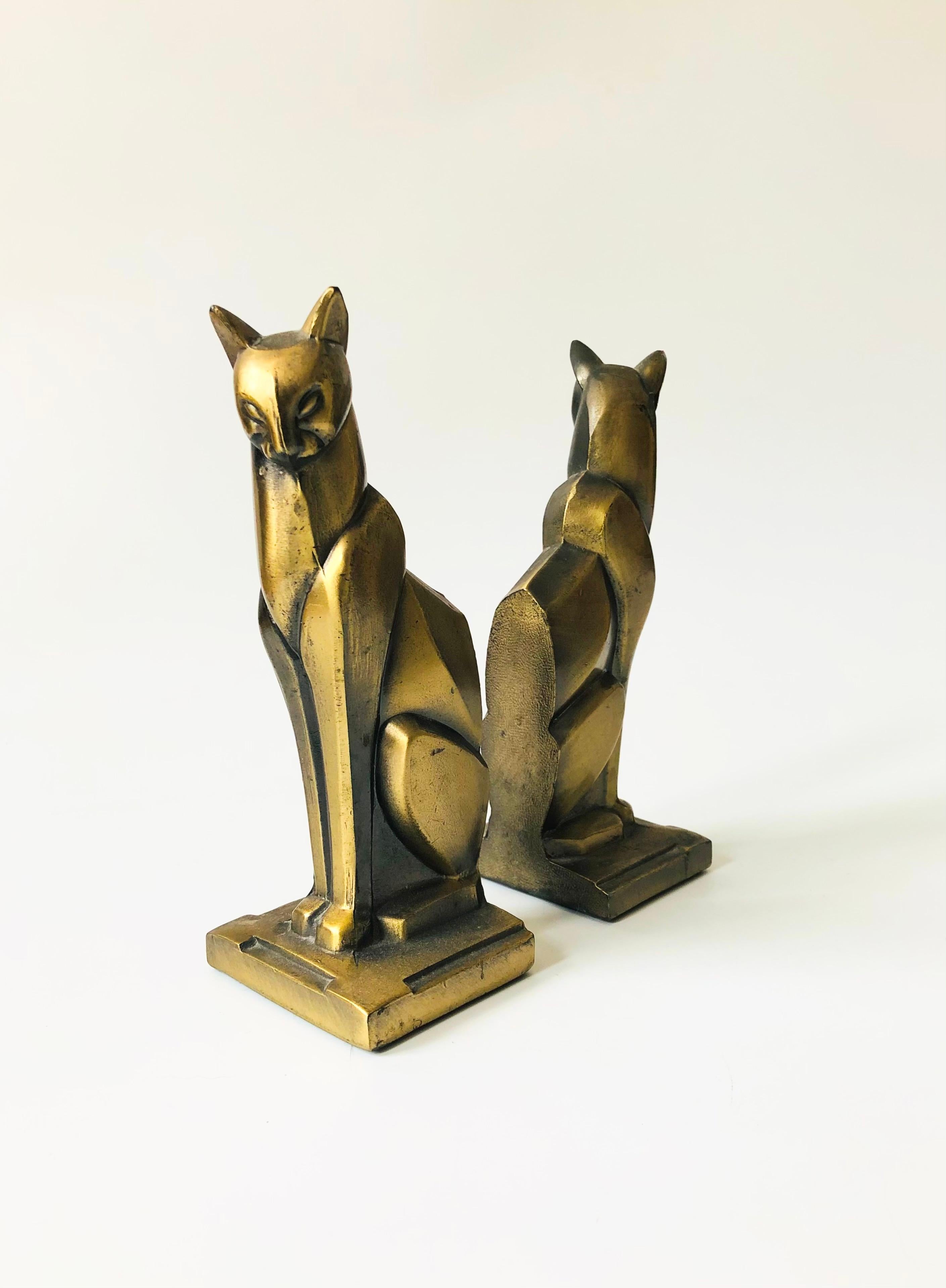 vintage cat bookends