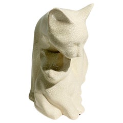 Vintage Art Deco Cats Sculpture signed " Le Dauphin "