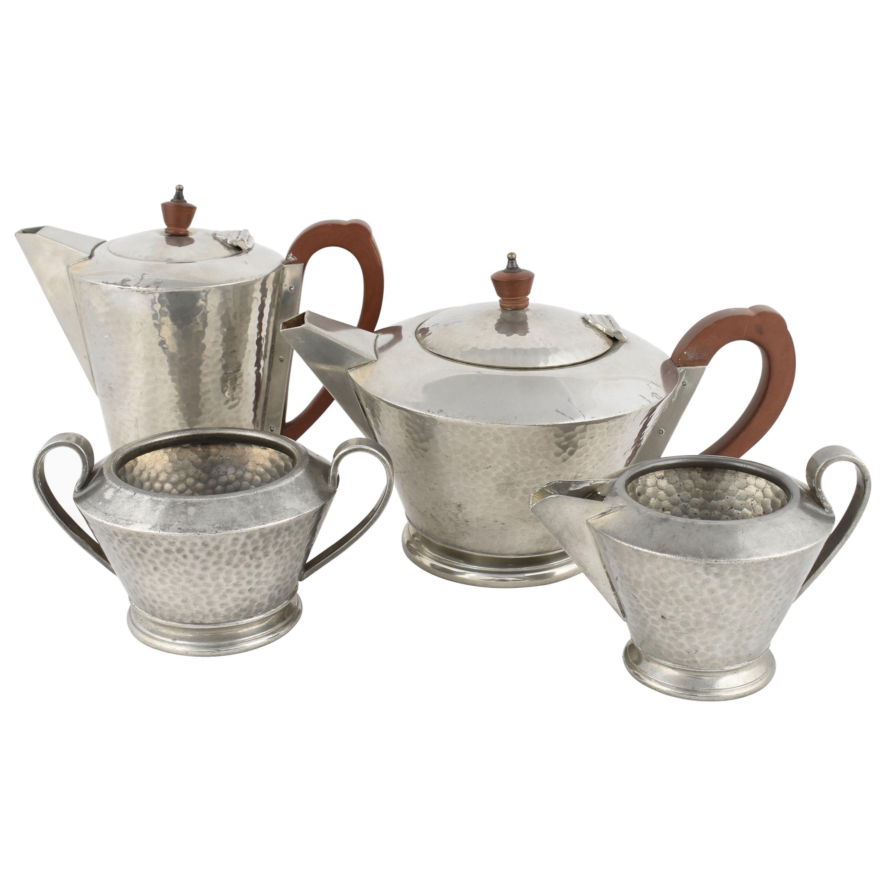 Vintage Art Deco Centerpiece / Teaset by Lloyd, Payne & Amiel, England, 1930s