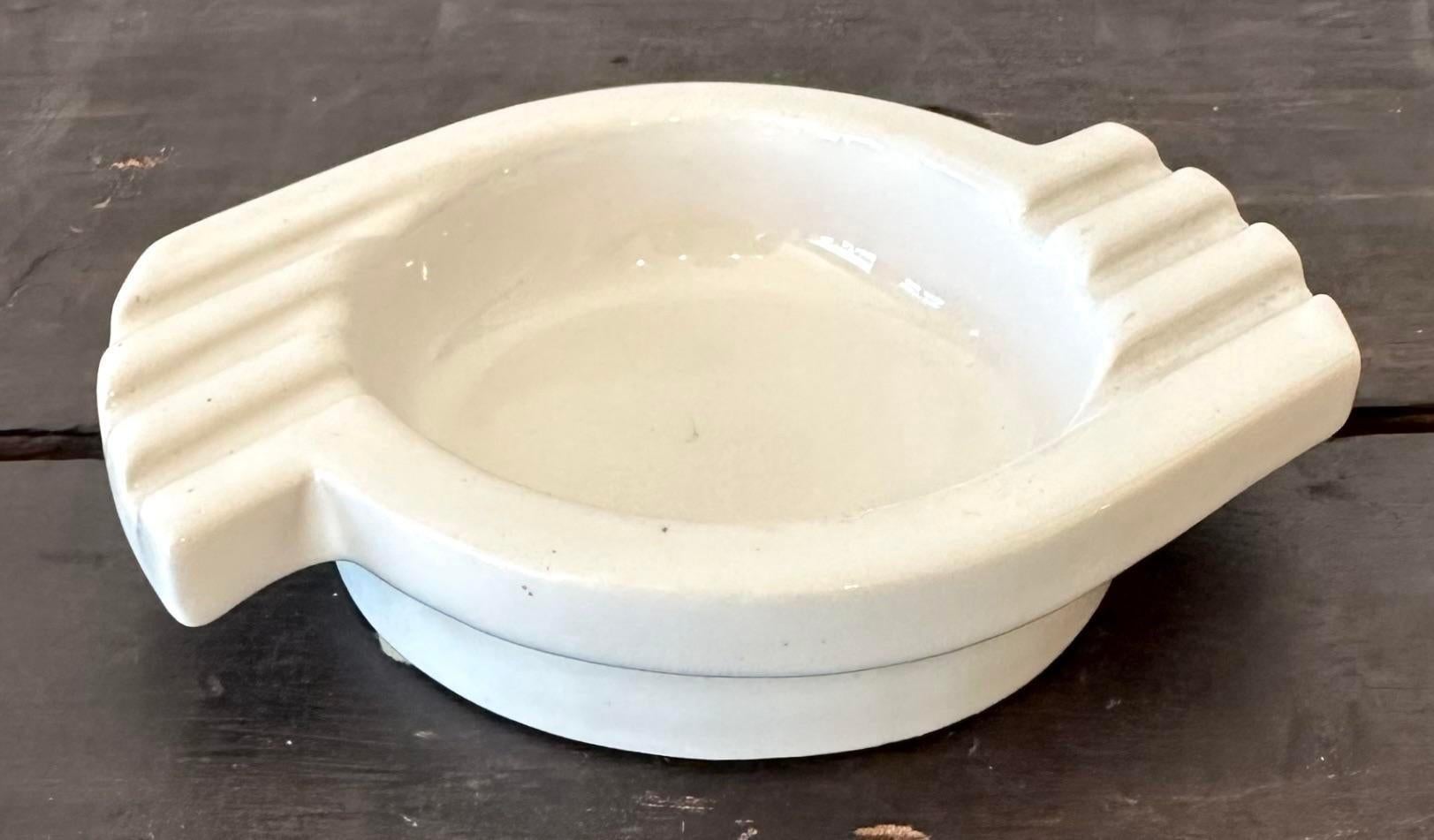 North American Vintage Art Deco Ceramic Ashtray