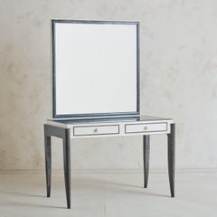 Vintage Art Deco Cerused Ebonized Wood Writing Desk