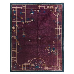 Alfombra china Art Déco Vintage