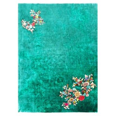 Vintage Art Deco Chinese Wedding Rug: A Tapestry of Elegance and Tradition"