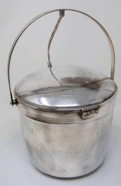 Vintage Art Deco Chrome Mid-Century Ice Bucket
