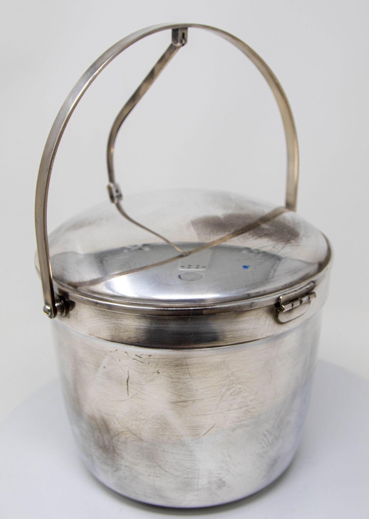 American Vintage Art Deco Chrome Mid-Century Ice Bucket For Sale