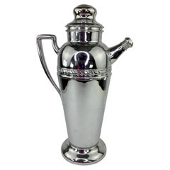 Antique Art Deco Chrome Plated Cocktail Shaker