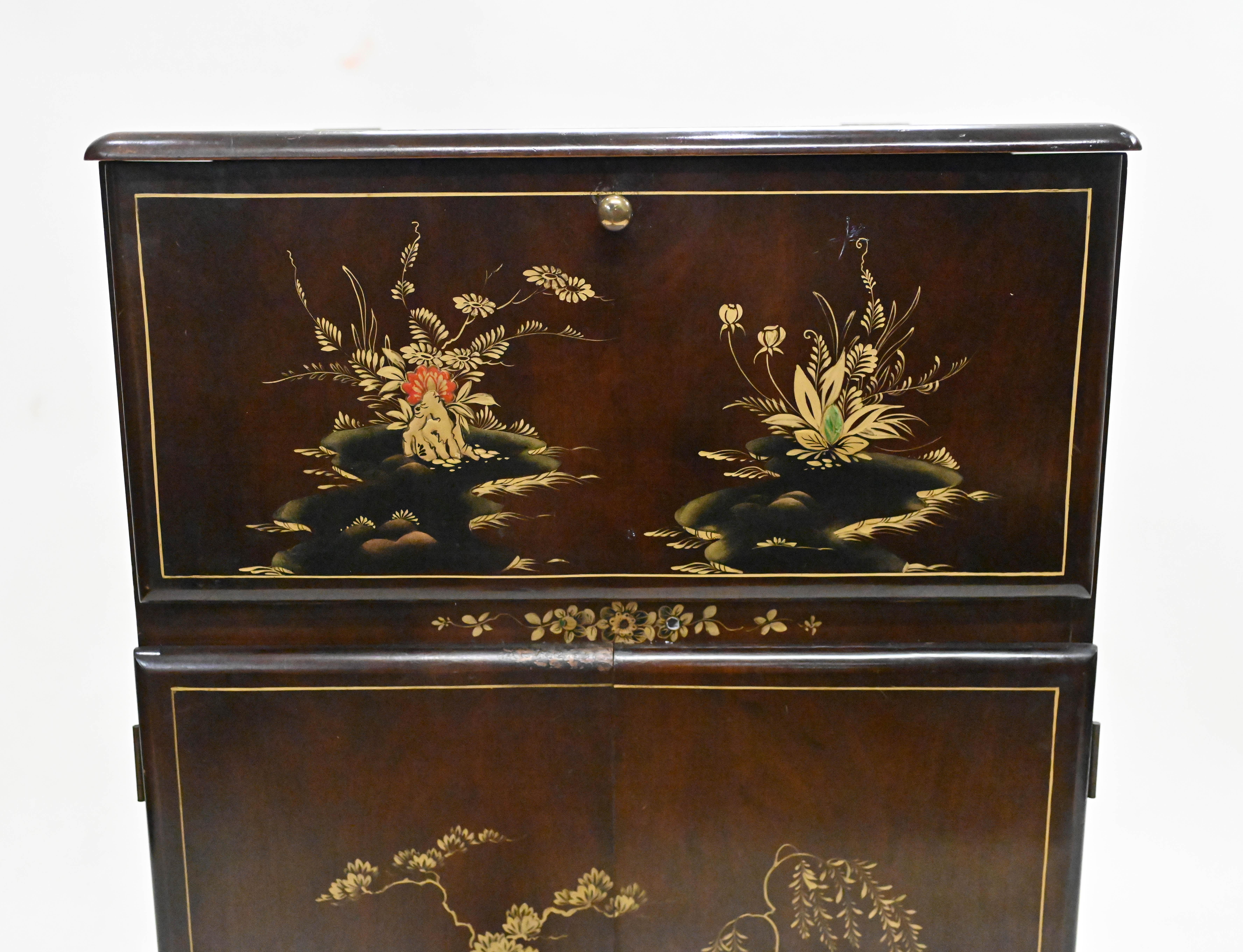 chinoiserie drinks cabinet