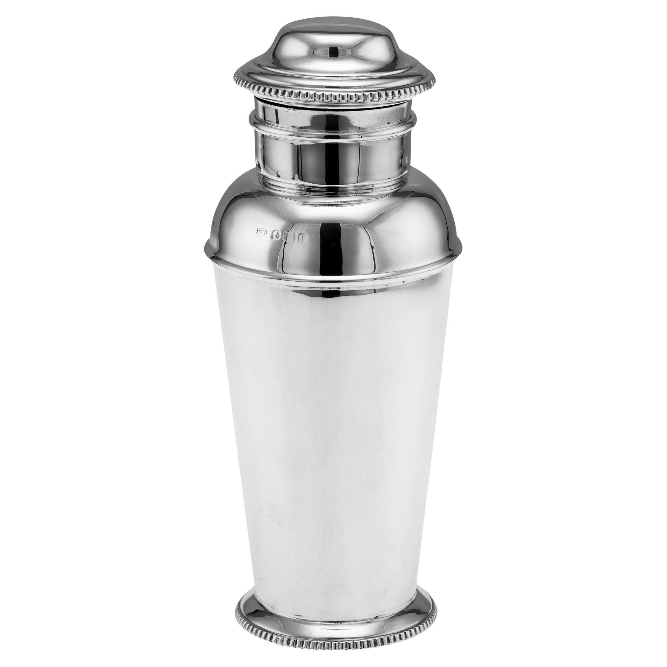 Vintage Art Deco Cocktail Shaker by Mappin & Webb, Solid Silver, 1930